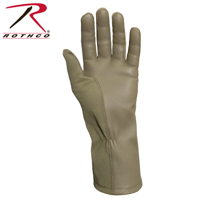Rothco G.I. Type Flame & Heat Resistant Flight Gloves Size 8 in Coyote Brown