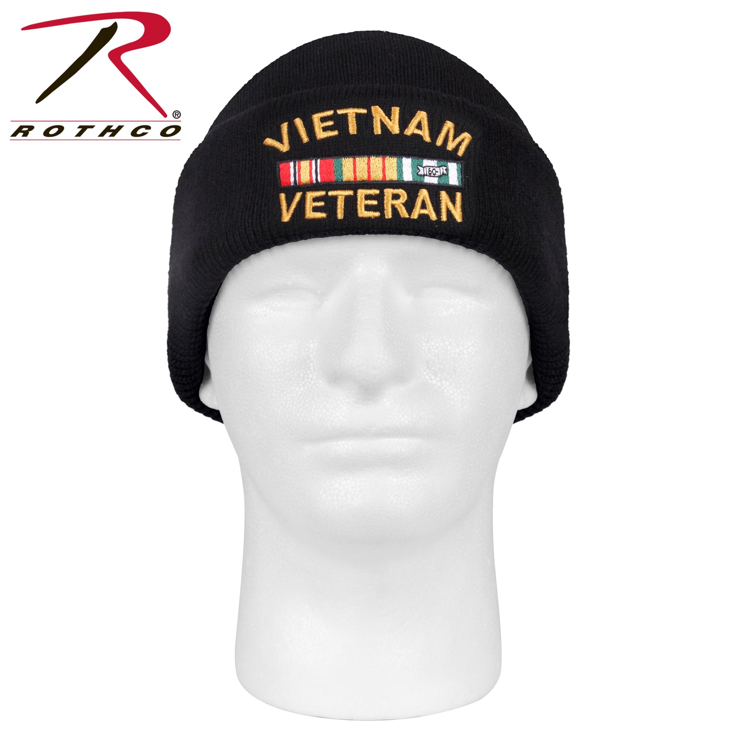 Rothco Vietnam Veteran Deluxe Embroidered Watch Cap - Warm Acrylic Knit Hat for Cold Weather