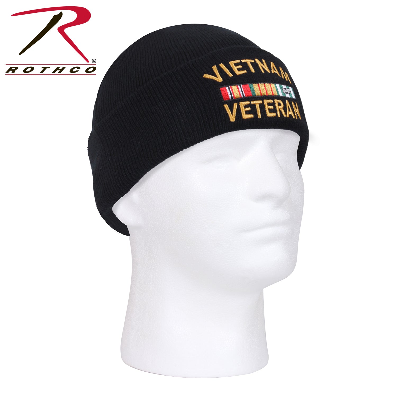 Rothco Vietnam Veteran Deluxe Embroidered Watch Cap - Warm Acrylic Knit Hat for Cold Weather