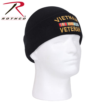 Rothco Vietnam Veteran Deluxe Embroidered Watch Cap - Warm Acrylic Knit Hat for Cold Weather
