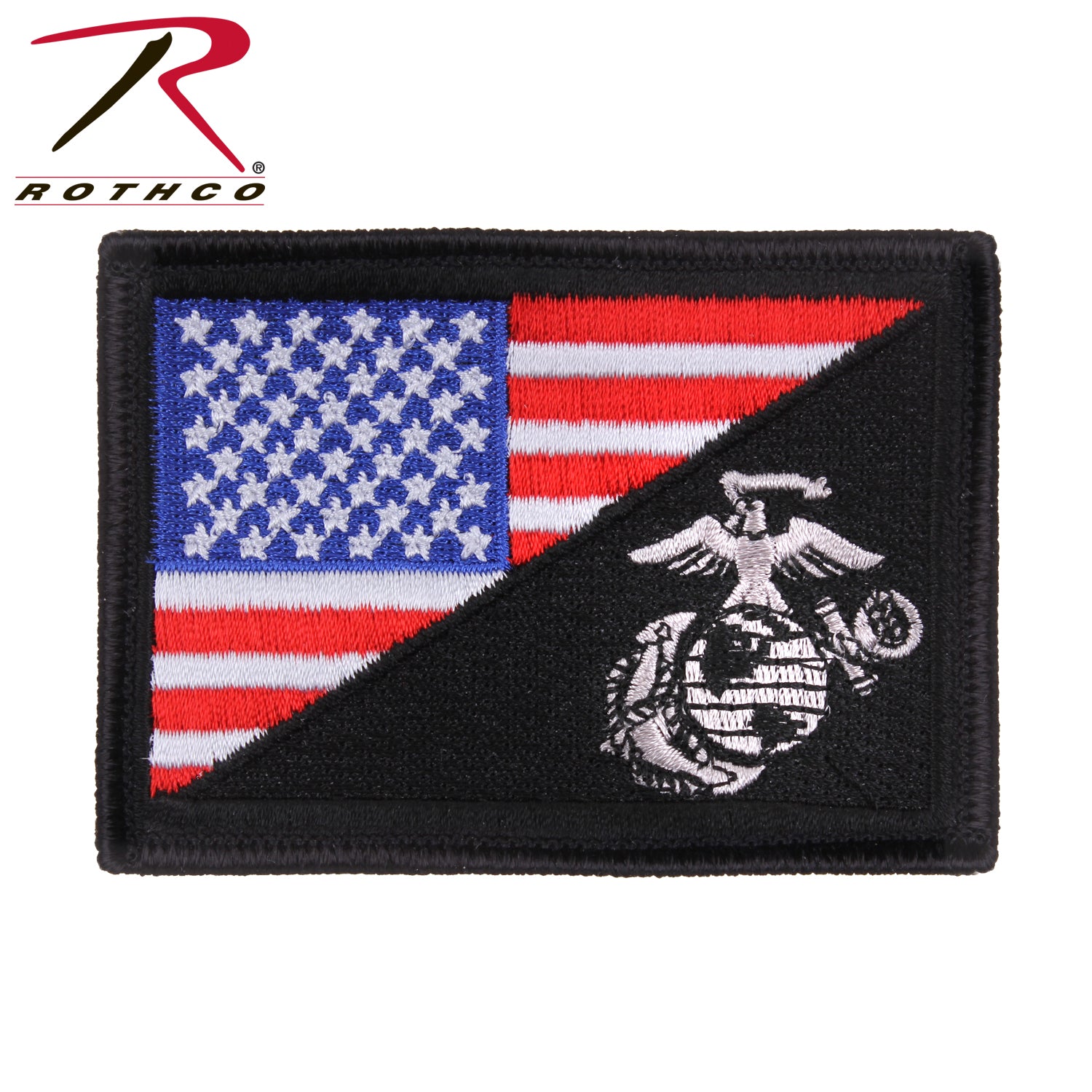 Rothco US Flag and USMC Eagle, Globe & Anchor Morale Patch - Red, White & Blue