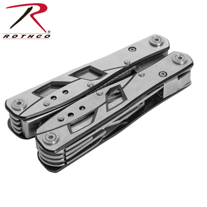 Rothco Stainless Steel Multi-Tool Part Number 5223 – Durable 10-in-1 Survival Tool with Pliers, Saw, Screwdrivers, and More