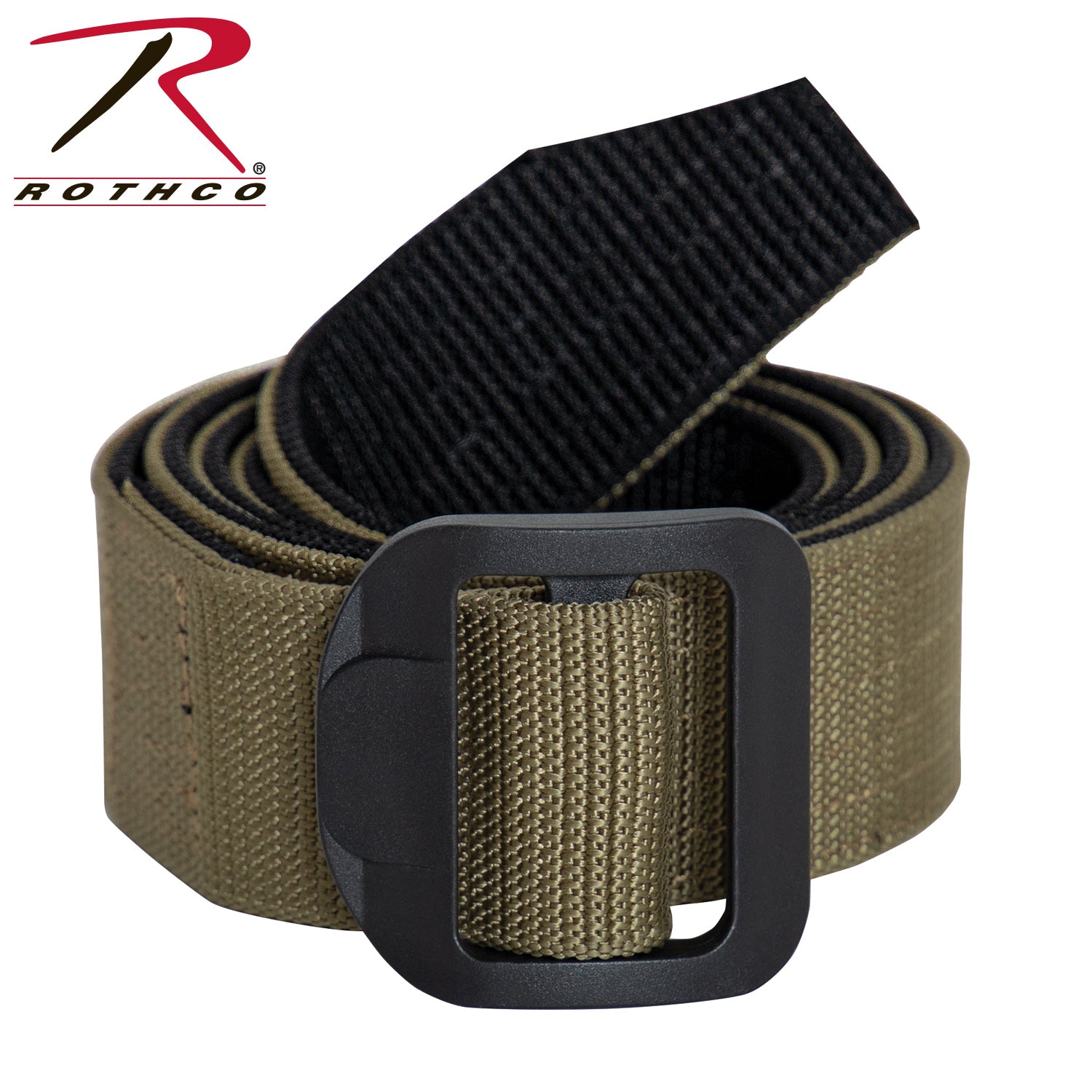 Rothco Reversible Airport Friendly Riggers Belt - Black / Coyote, Size Small