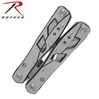 Rothco Stainless Steel Multi-Tool Part Number 5223 – Durable 10-in-1 Survival Tool with Pliers, Saw, Screwdrivers, and More