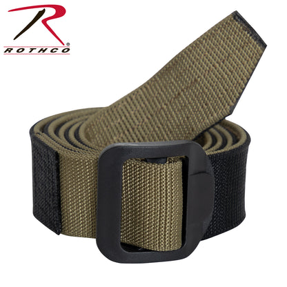 Rothco Reversible Airport Friendly Riggers Belt - Black / Coyote, Size Small