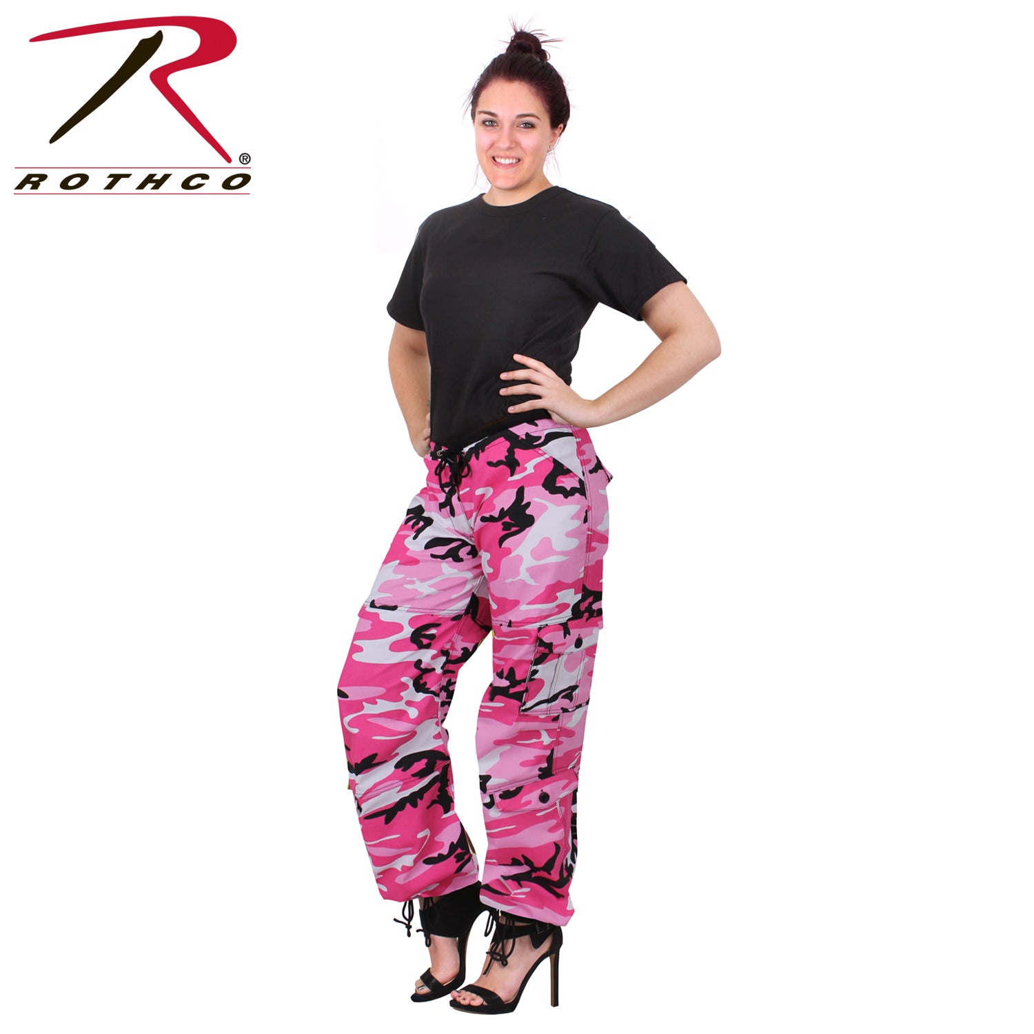 Rothco Women’s Paratrooper Pink Camo Fatigue Pants Size XXS