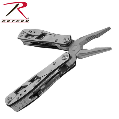 Rothco Stainless Steel Multi-Tool Part Number 5223 – Durable 10-in-1 Survival Tool with Pliers, Saw, Screwdrivers, and More