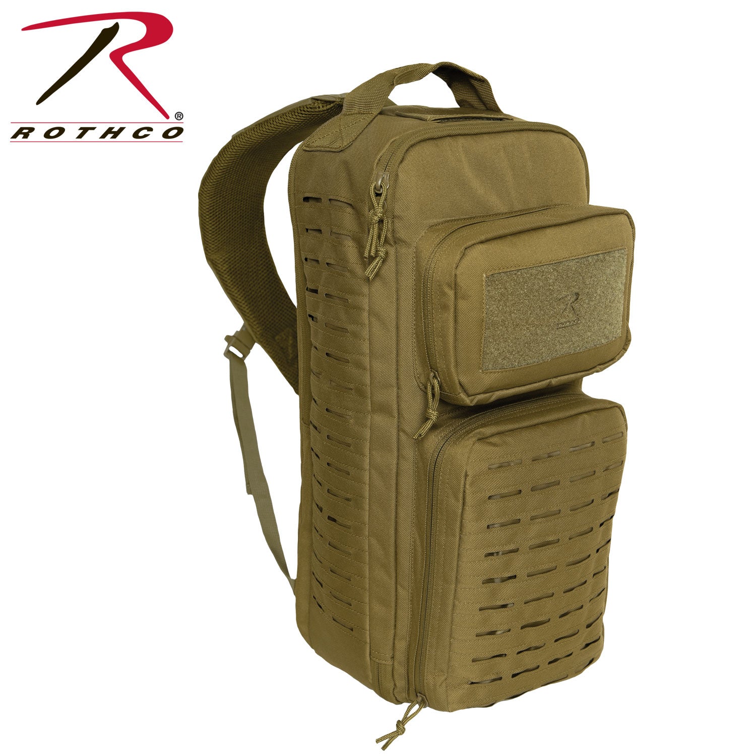 Rothco Tactical Single Sling Pack with Laser Cut MOLLE in Coyote Brown – Part 2235