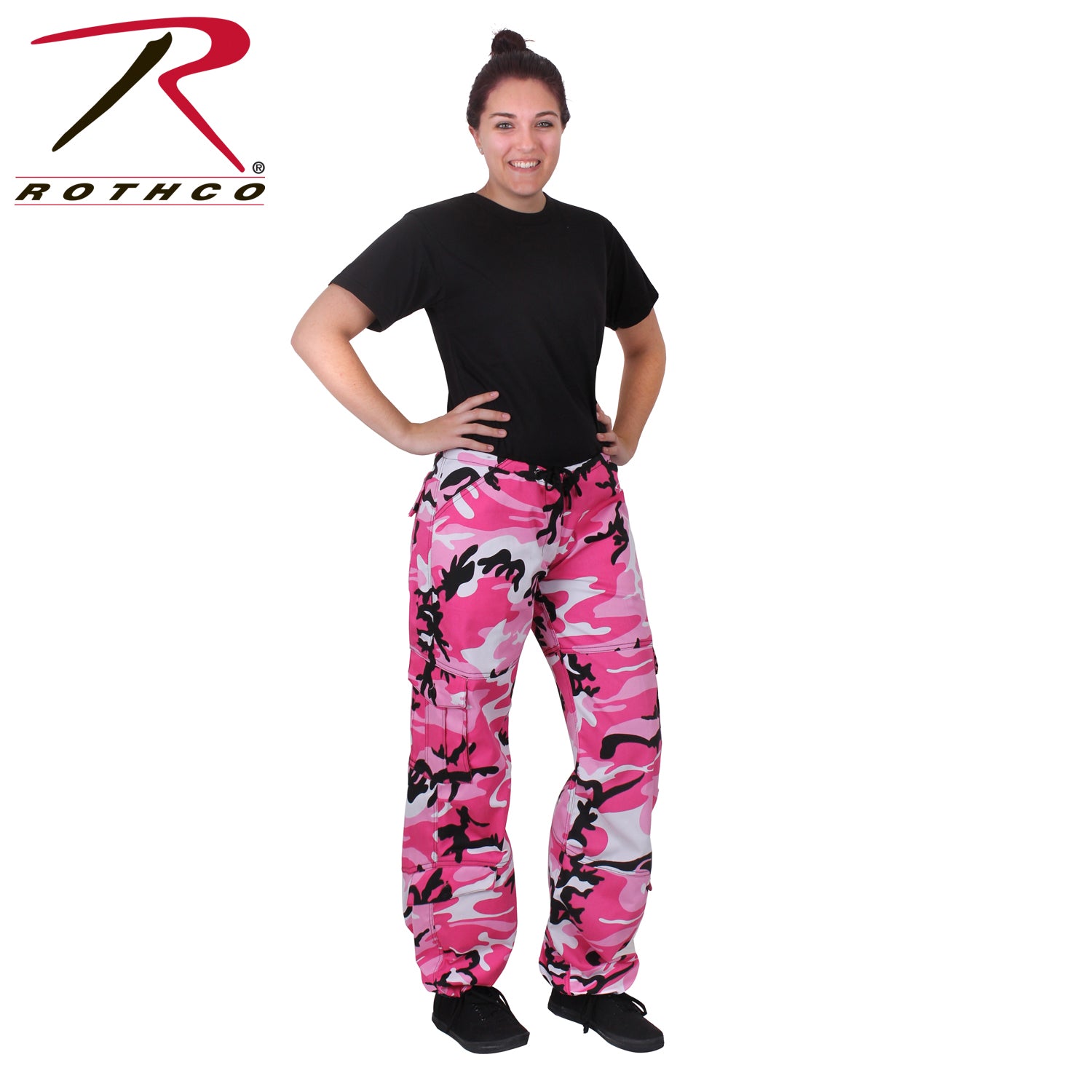 Rothco Women's Pink Camo Paratrooper Fatigue Pants Size XS