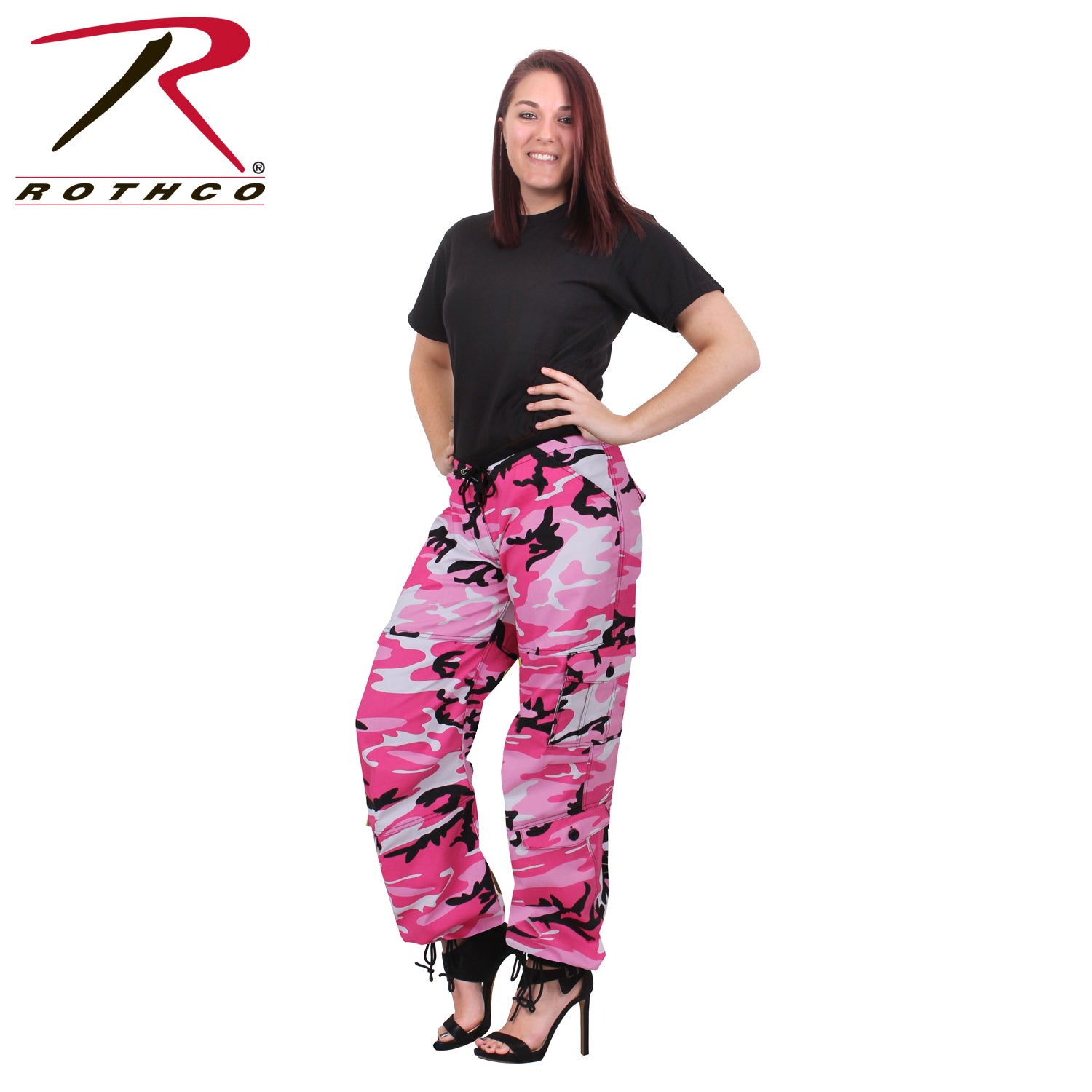Rothco Women's Paratrooper Pink Camo Fatigue Pants Size Small