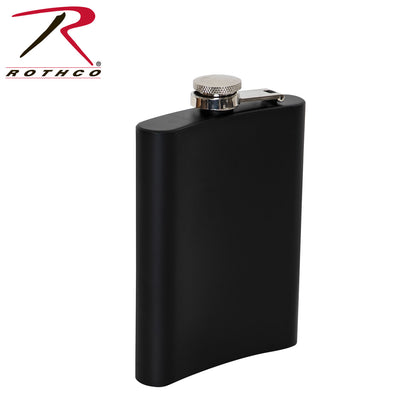 Rothco Black Stainless Steel Flask 8 oz – Durable and Stylish for Gifting and Personal Use