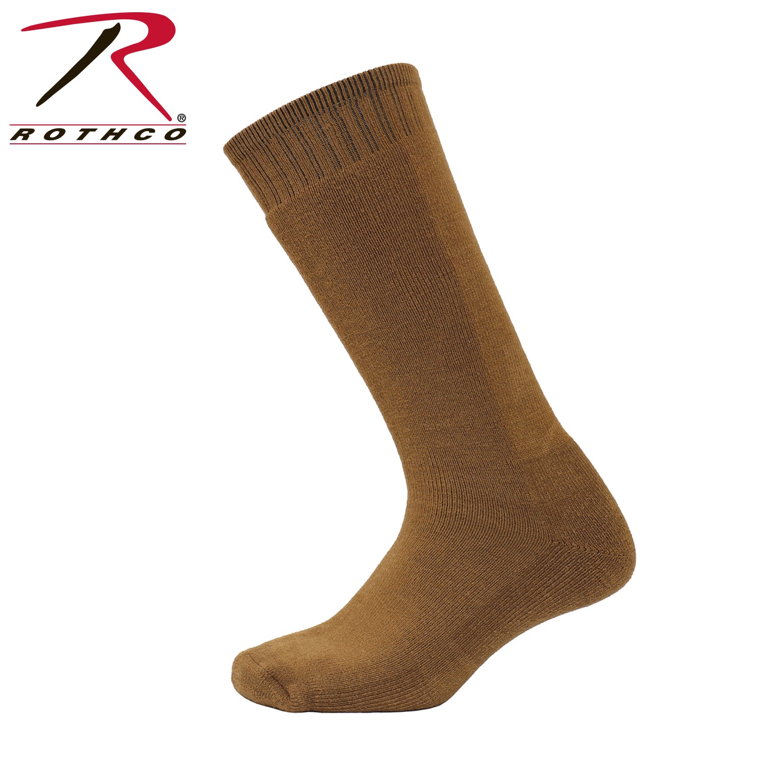 Rothco Mid-Calf Boot Sock Coyote Brown Size Large – Durable Comfort for Rugged Use