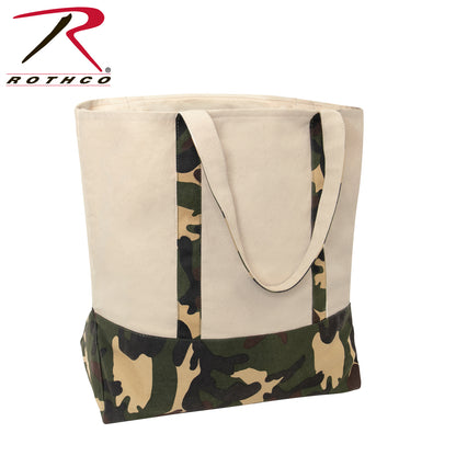 Rothco Large Camo Canvas Tote Bag – 60L Capacity with Water-Resistant Durable Material