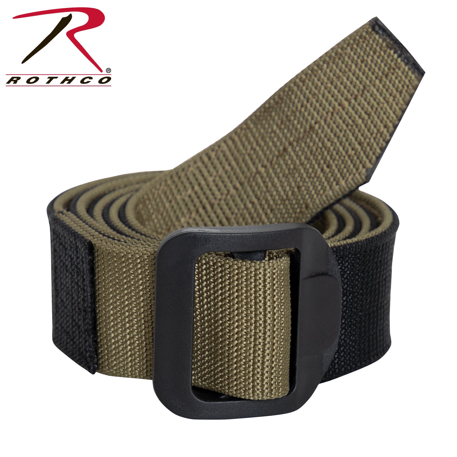 Rothco Reversible Airport Friendly Riggers Belt - Black / Coyote, Size XL