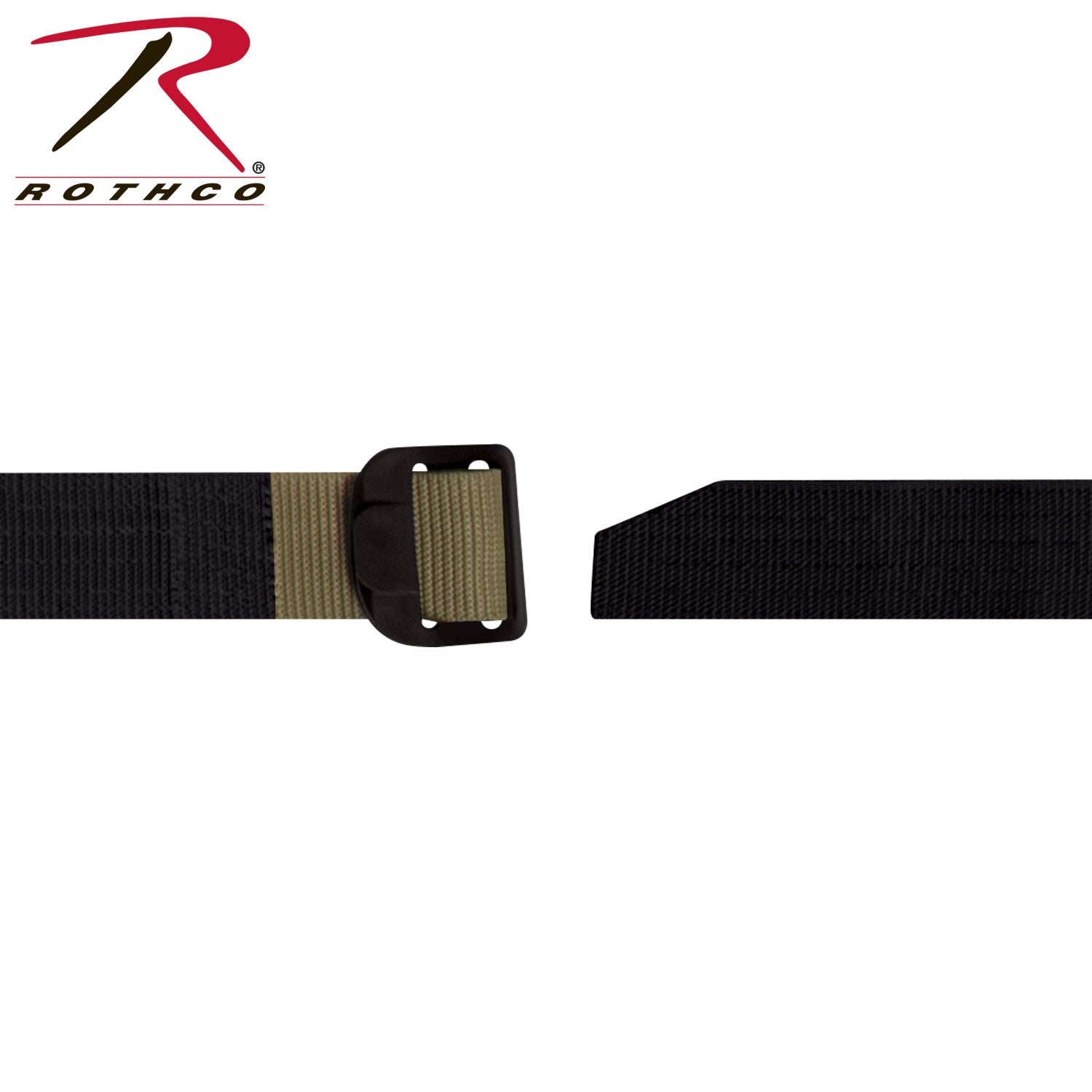 Rothco Reversible Airport Friendly Riggers Belt - Black / Coyote, Size XL