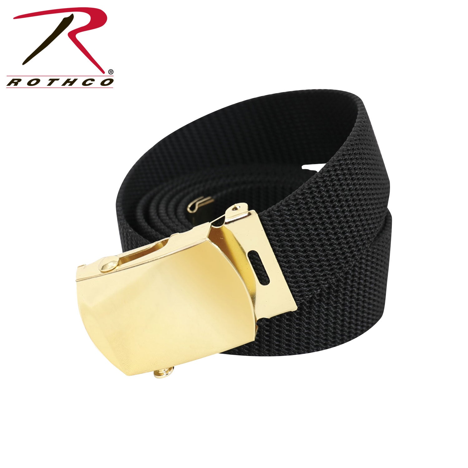 Rothco Nylon Web Belt - Black Webbing, Part Number 4624