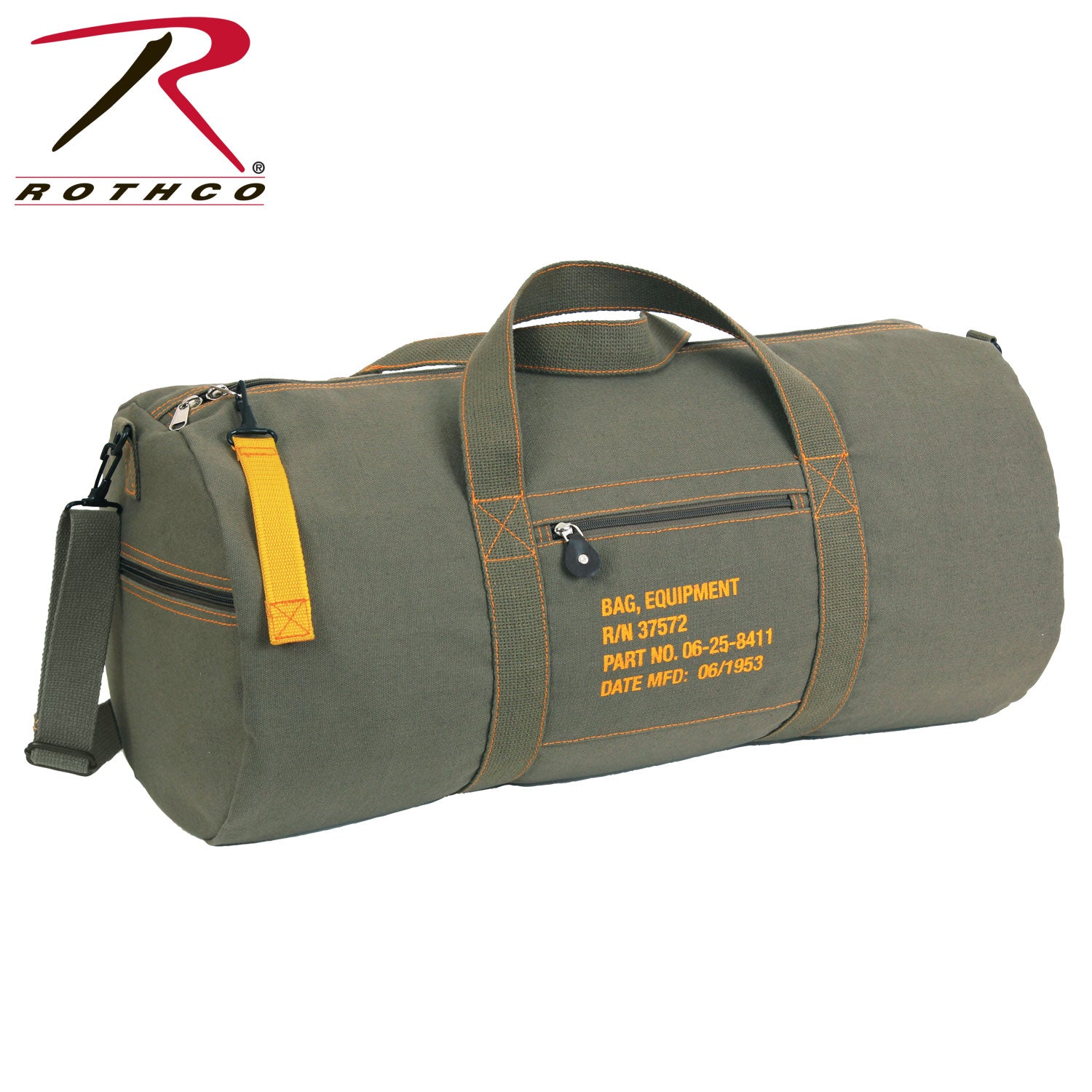 Rothco Canvas Equipment Bag Olive Drab 24 Inches – Heavy-Duty Military Style Duffle for Travel & Work