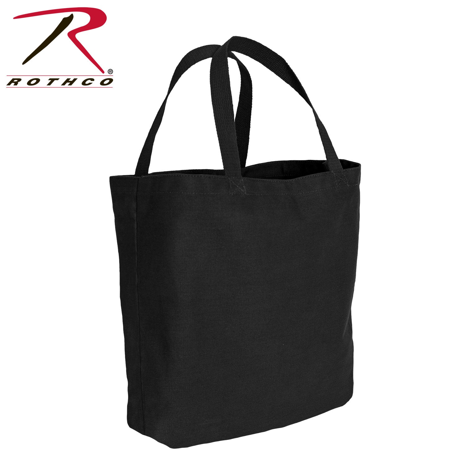 Rothco Canvas Camo and Solid Tote Bag in Black – Versatile Carry-All for Everyday Use