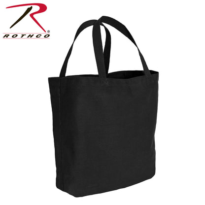 Rothco Canvas Camo and Solid Tote Bag in Black – Versatile Carry-All for Everyday Use