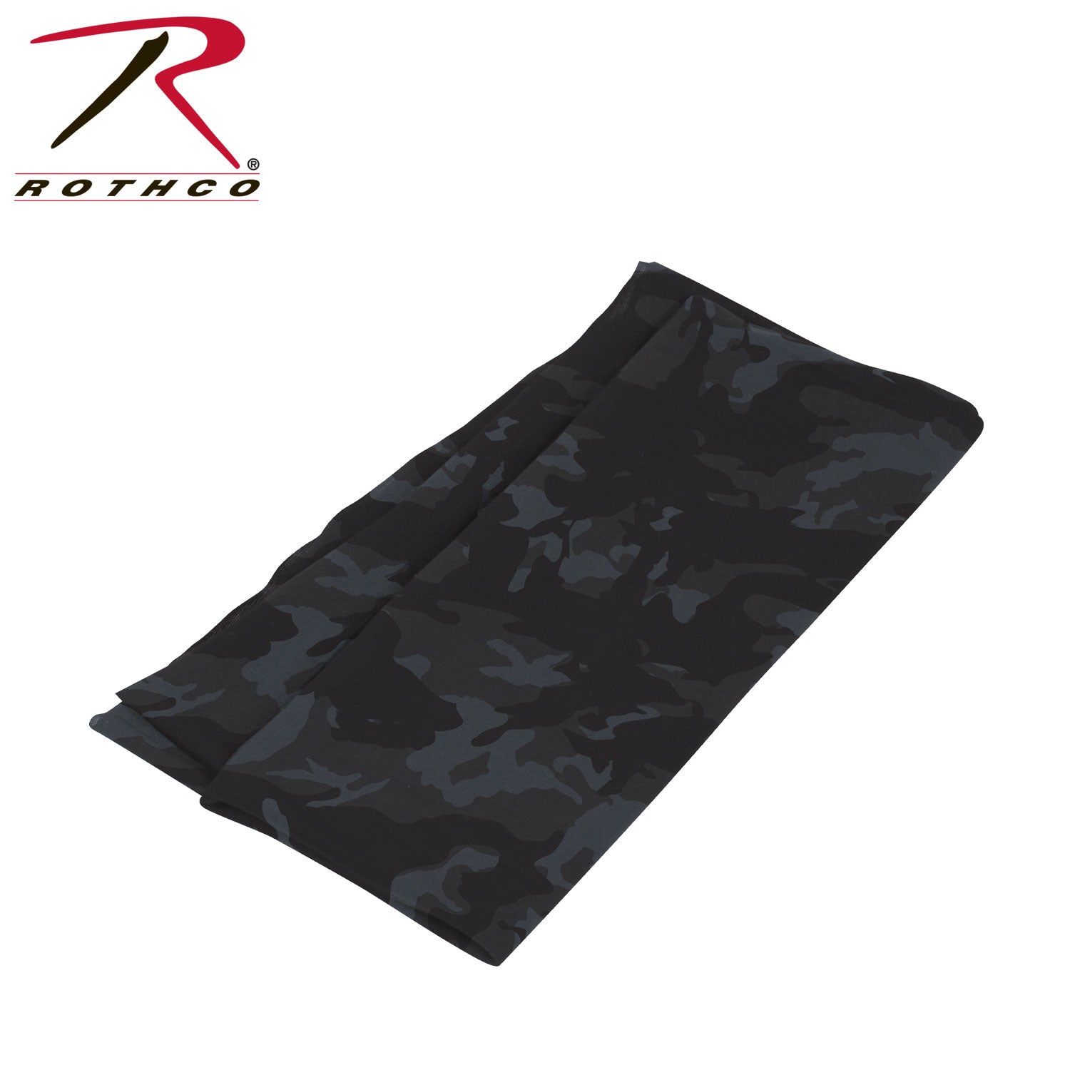 Rothco Multi-Use Tactical Wrap Black Camo - Neck Gaiter, Bandana, and Face Covering