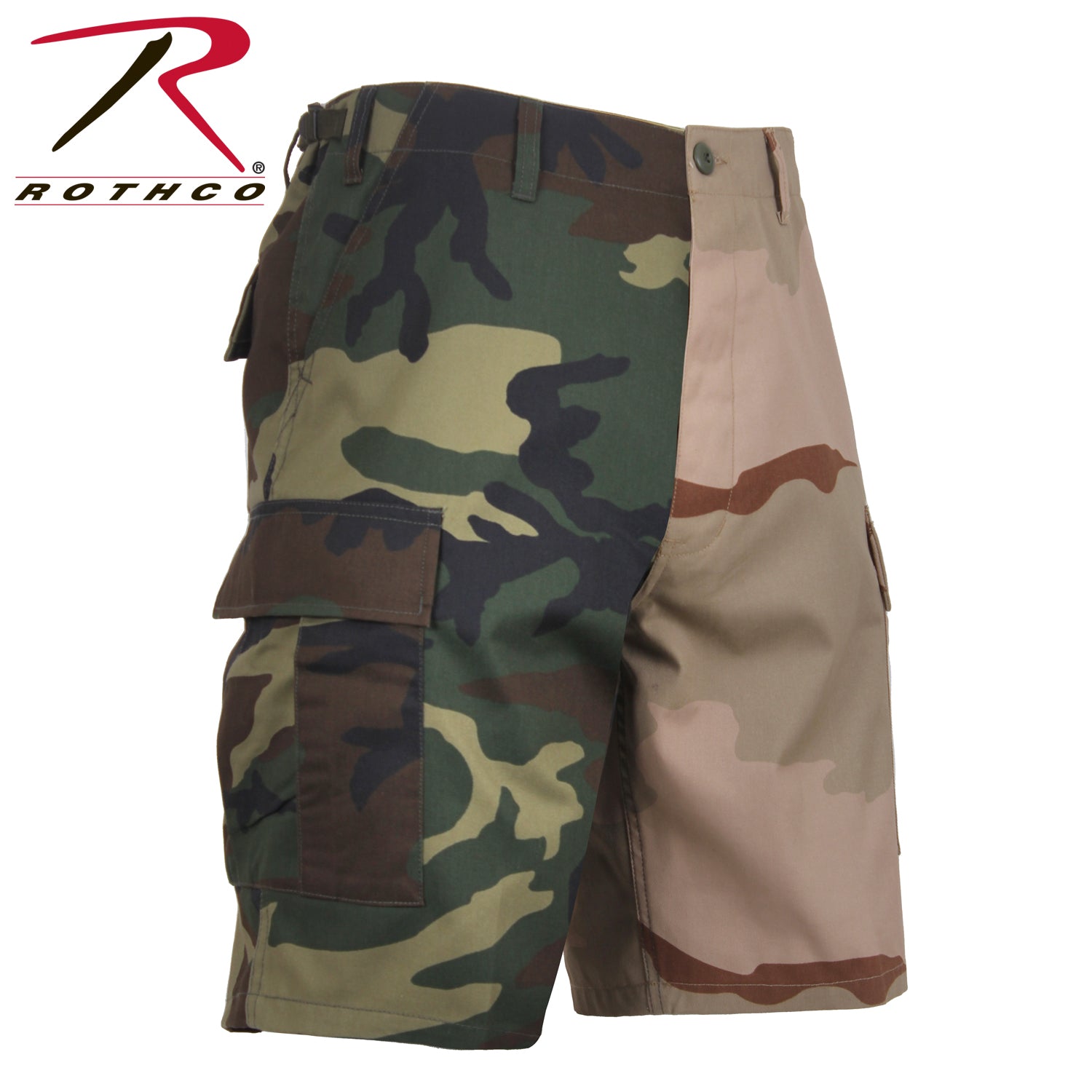 Rothco Two-Tone Camo BDU Shorts Size XS - Woodland / Tri-Color Camo