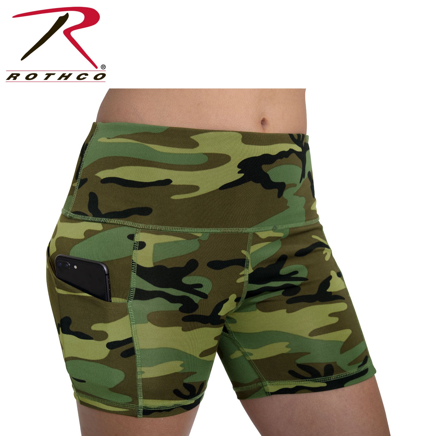 Rothco Women's Camo Workout Performance Legging Shorts Size XS