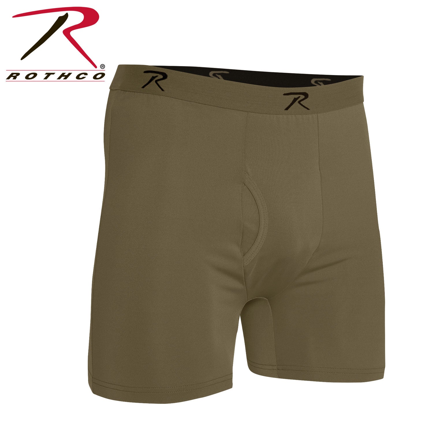 Rothco Moisture Wicking Performance Boxer Shorts AR 670-1 Coyote Brown Size Large