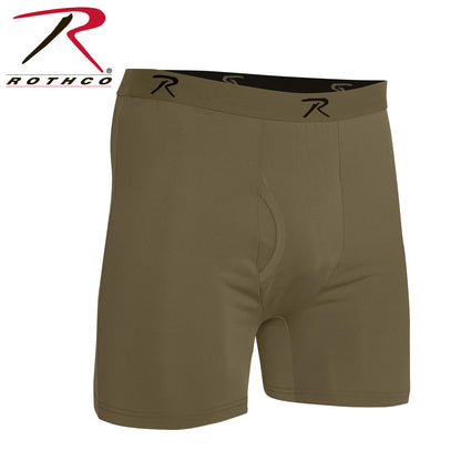 Rothco Moisture Wicking Performance Boxer Shorts AR 670-1 Coyote Brown Size Large