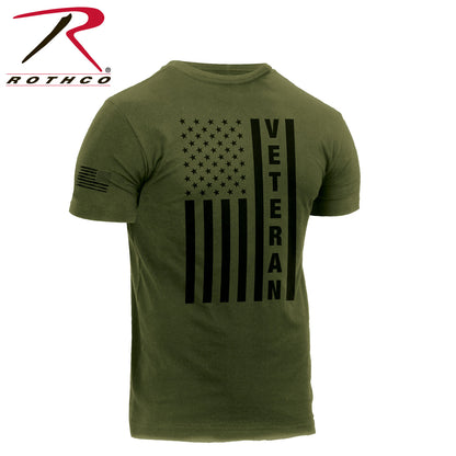 Rothco Veteran Flag T-Shirt Olive Drab Size Small
