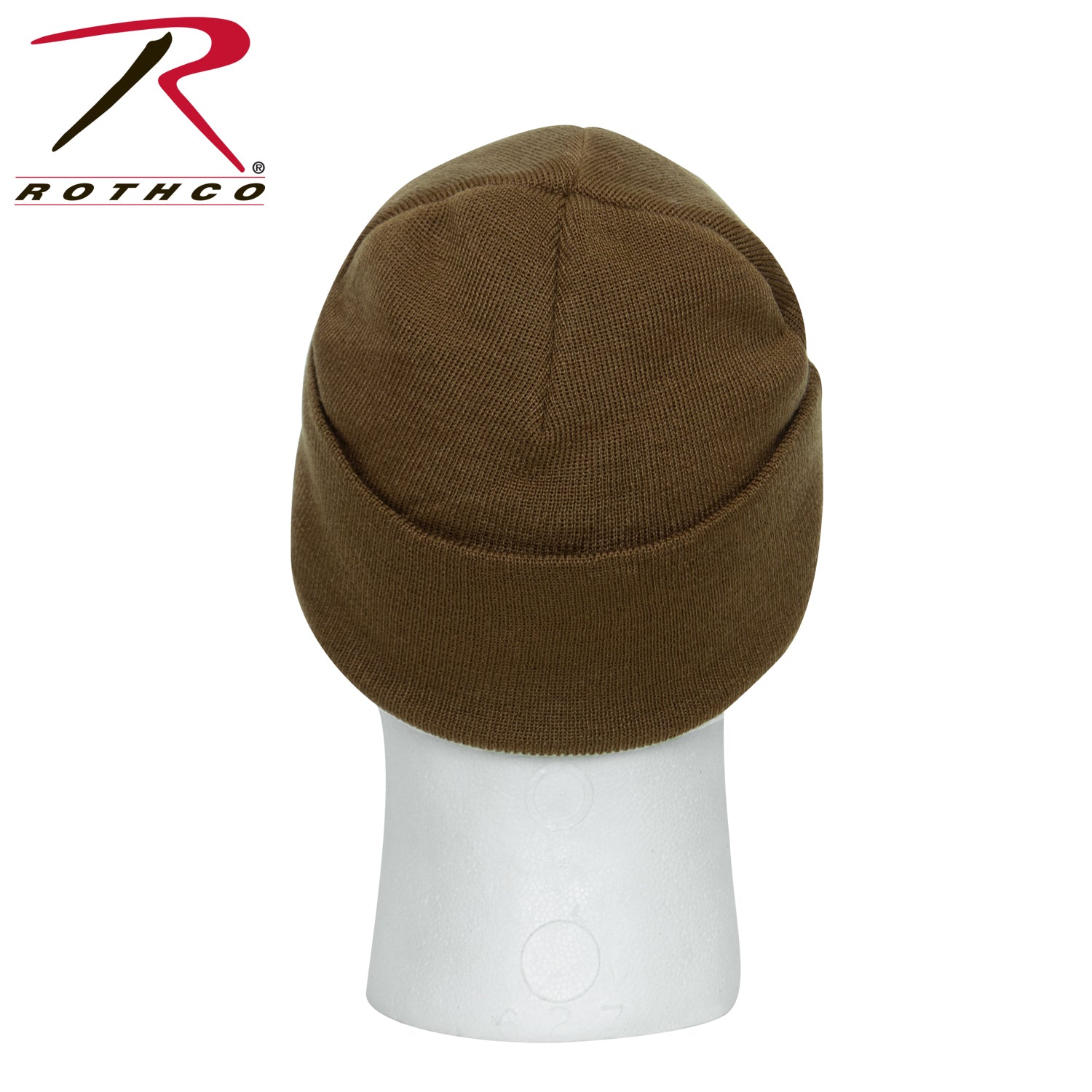 Rothco USMC Eagle, Globe and Anchor Deluxe Knit Watch Cap with US Flag - Coyote Brown