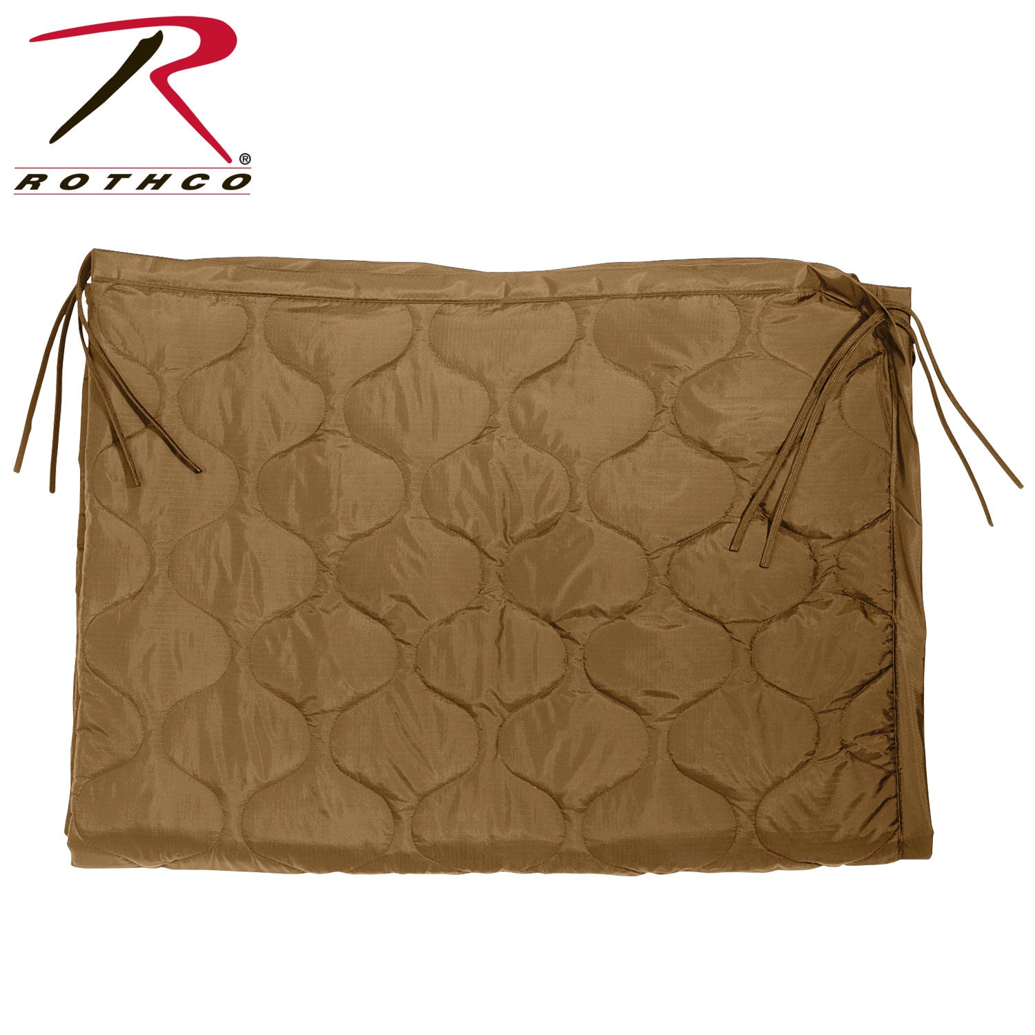 Rothco Enhanced G.I. Type Rip-Stop Poncho Liner with Zipper in Coyote Brown (Part #88477)