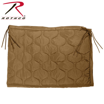 Rothco Enhanced G.I. Type Rip-Stop Poncho Liner with Zipper in Coyote Brown (Part #88477)