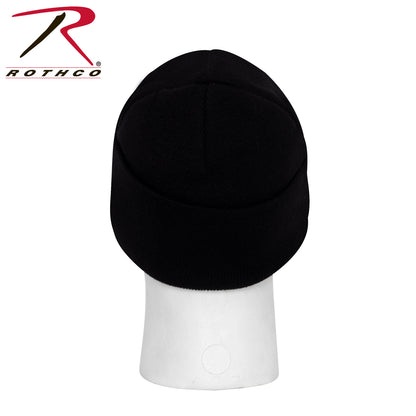 Rothco USMC Eagle, Globe and Anchor / US Flag Deluxe Knit Watch Cap Black - Military-Style Winter Beanie