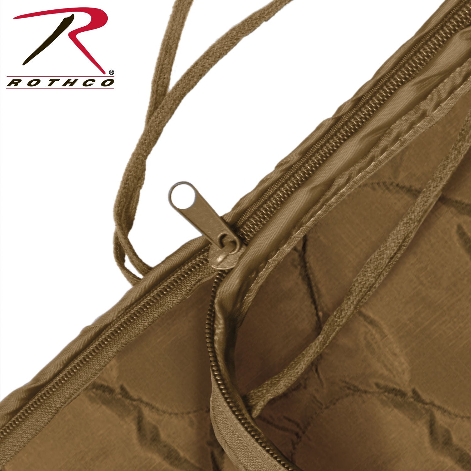 Rothco Enhanced G.I. Type Rip-Stop Poncho Liner with Zipper in Coyote Brown (Part #88477)