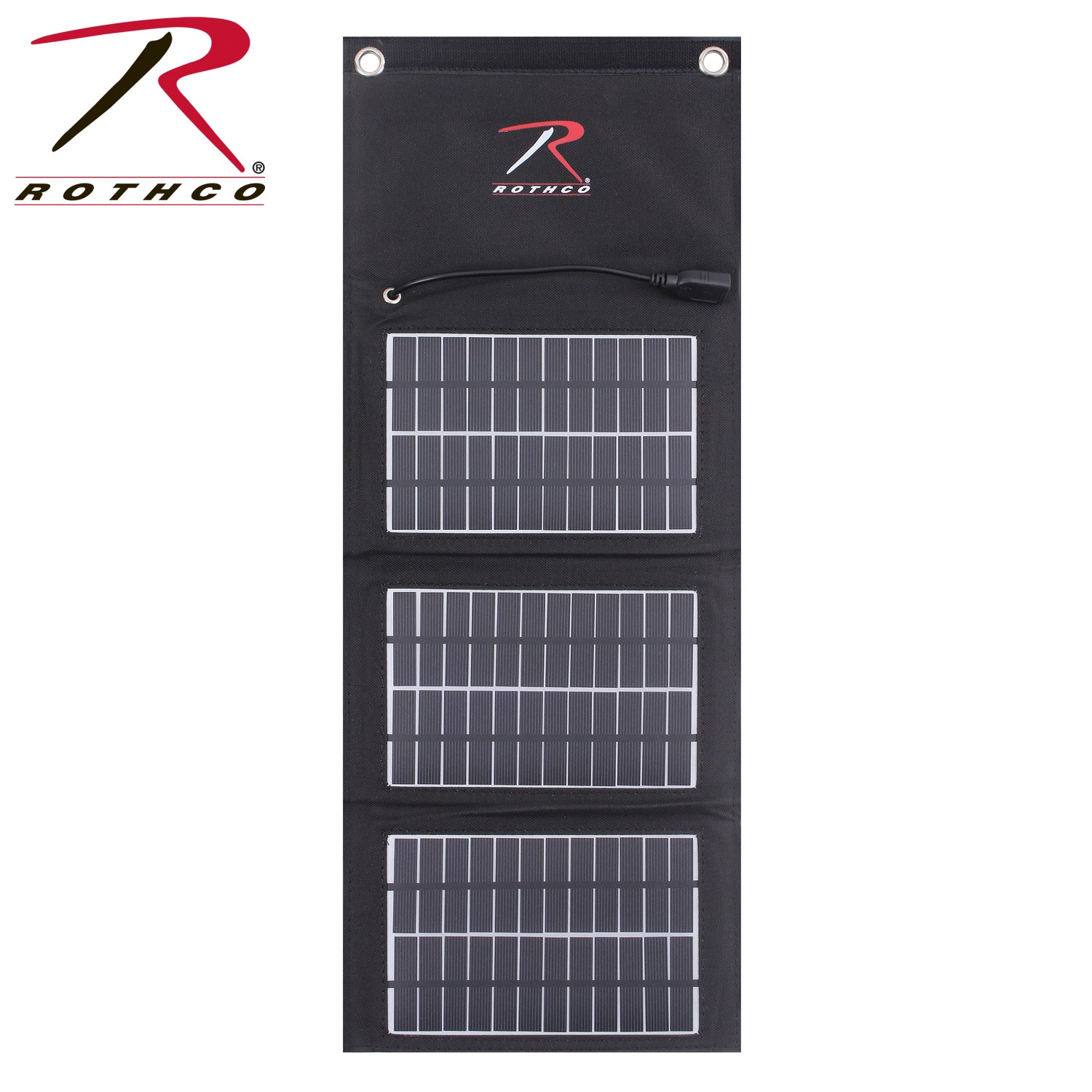 Rothco MOLLE Folding Solar Panel - Portable Tactical Solar Charger with USB Output