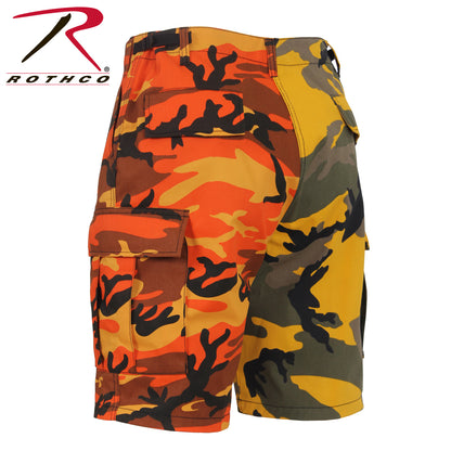 Rothco Two-Tone Camo BDU Shorts Size XS - Stinger Yellow and Savage Orange Camouflage