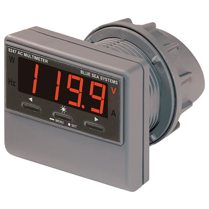 Blue Sea Systems 8247 AC Digital Multimeter with Alarm – 0-150 Amps, 80-270 Volts, 0-45 kW