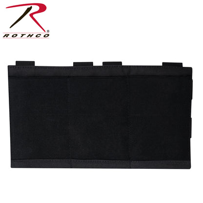 Rothco Lightweight 3 Mag Elastic Retention Pouch Black – Tactical Magazine Holder for M-16 and AK-47