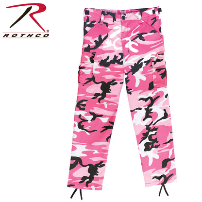 Rothco Kids Cargo Pants Pink Camo Size Large - Durable Kids Hiking and Outdoor Pants
