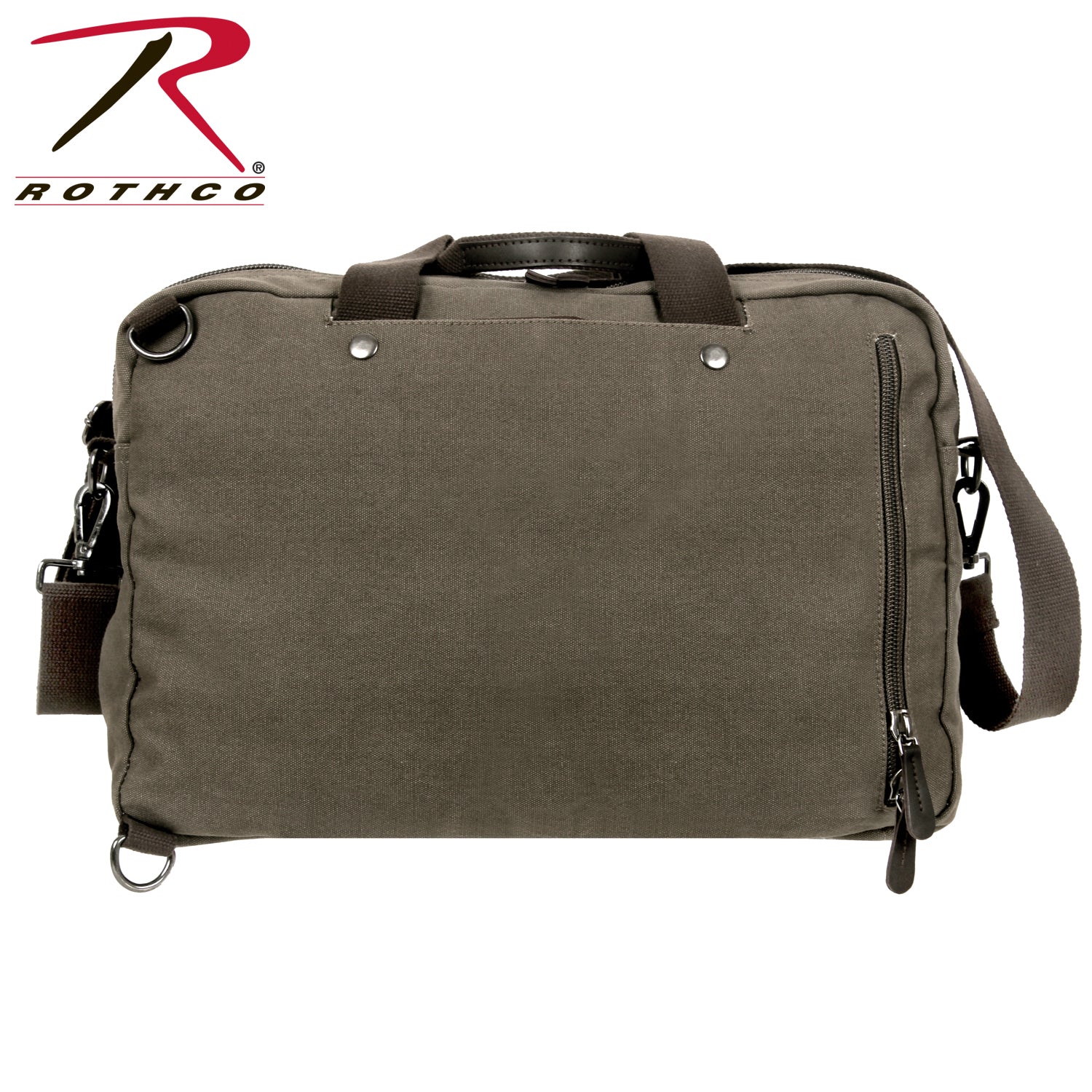 Rothco Canvas Briefcase Backpack - Part Number 2783, Versatile 3-in-1 Carryall with Padded Laptop Compartment