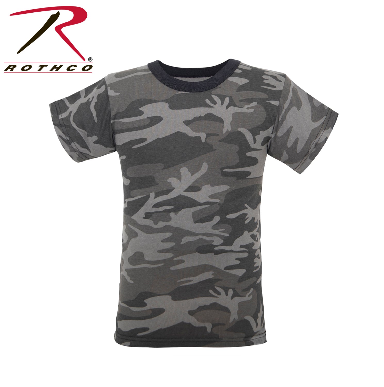 Rothco Kids Camo T-Shirt Black Camo Size XS – Durable and Comfortable Outdoor Apparel for Young Explorers
