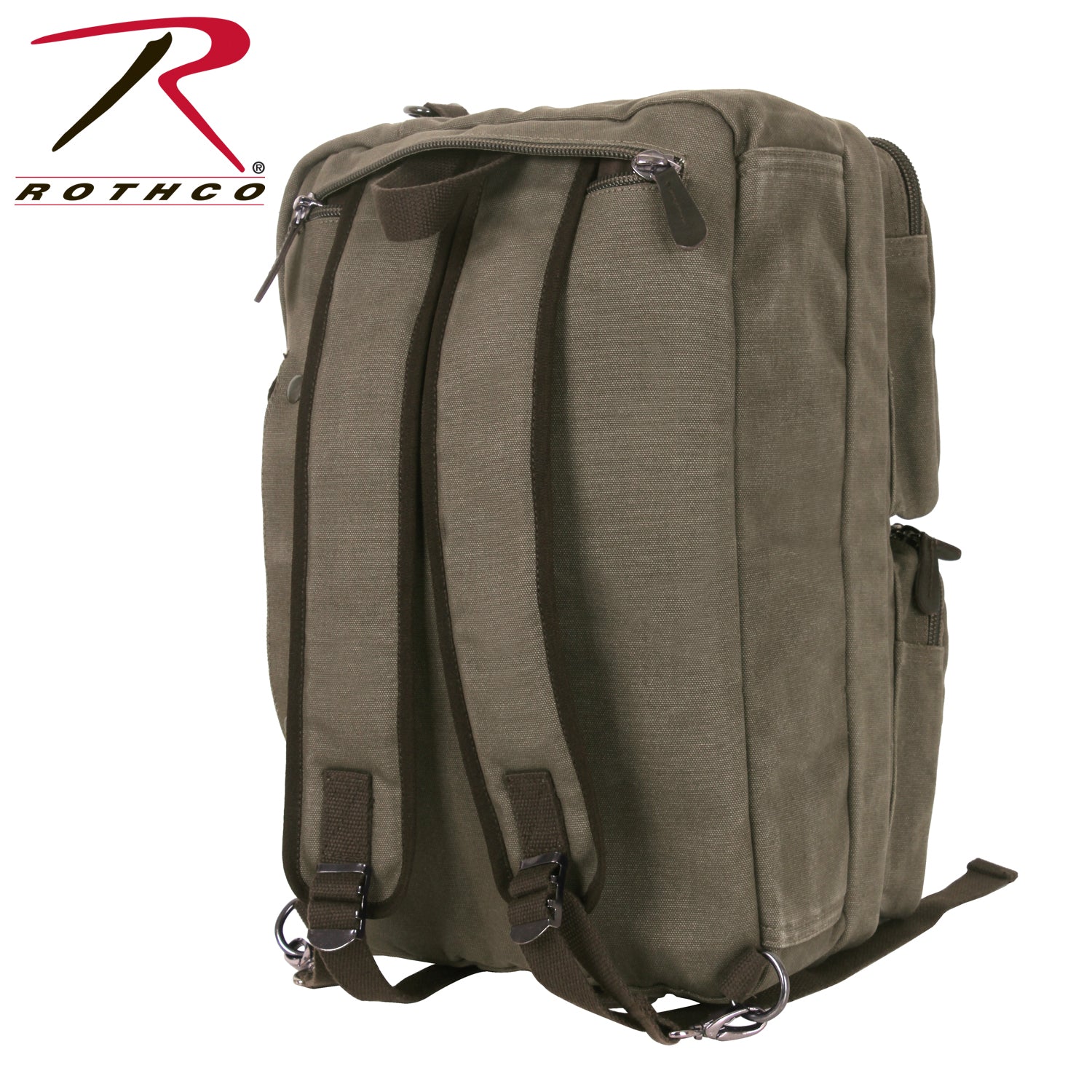 Rothco Canvas Briefcase Backpack - Part Number 2783, Versatile 3-in-1 Carryall with Padded Laptop Compartment