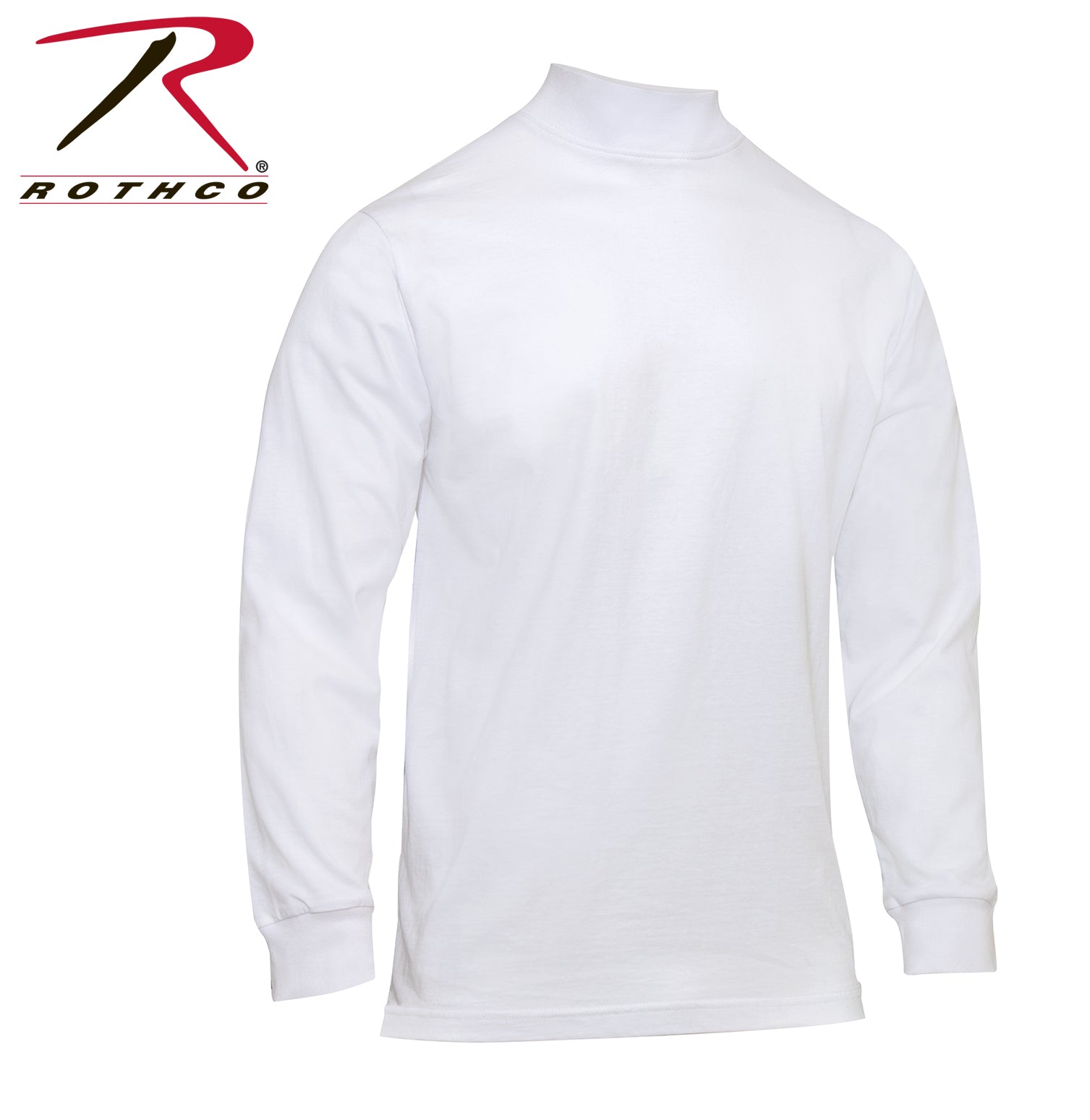 Rothco White Mock Turtleneck Shirt Size XL – Comfortable Base Layer for Law Enforcement and Security