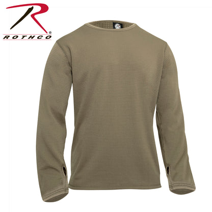 Rothco ECWCS Gen III Level II Underwear Crew Top in Coyote Brown, Size Large