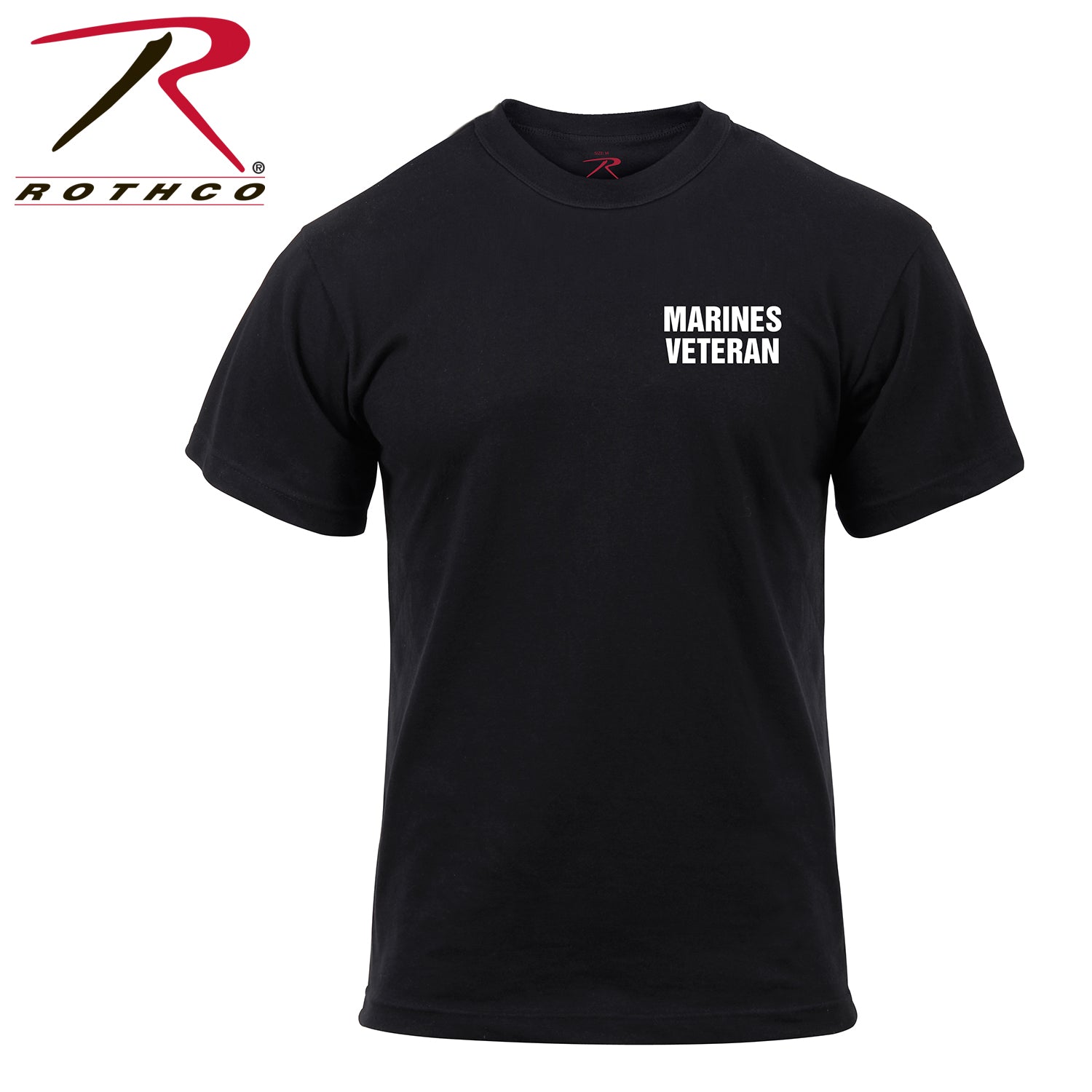 Rothco Veteran T-Shirt - Marines, Navy & Air Force, Black, Size M