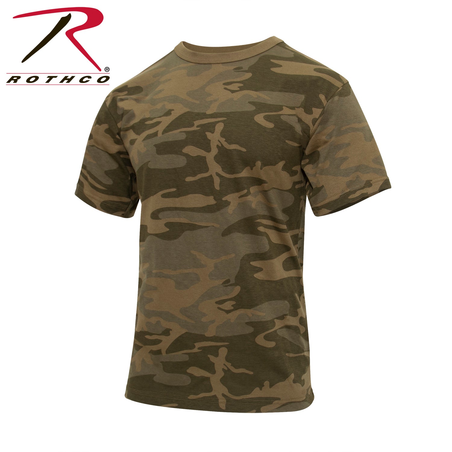 Rothco Camo T-Shirt in Coyote Camo Size 3XL – Durable Military-Style Short Sleeve Tee