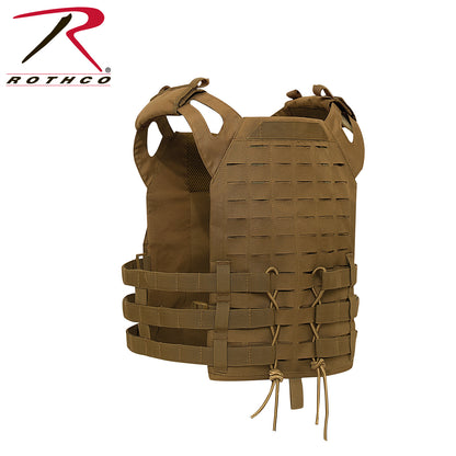 Rothco Laser Cut MOLLE Lightweight Armor Carrier Vest in Coyote Brown, Size Regular