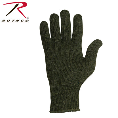 Rothco Wool Glove Liners - Unstamped Olive Drab Size Large, Cold Weather Layer