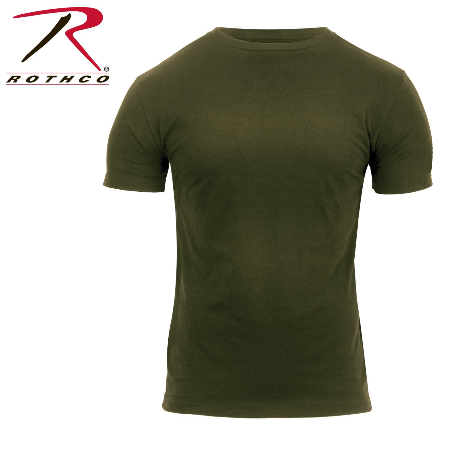 Rothco Athletic Fit Solid Color T-Shirt in Olive Drab, Size Large