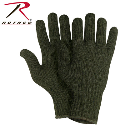 Rothco Wool Glove Liners - Unstamped Olive Drab Size Large, Cold Weather Layer
